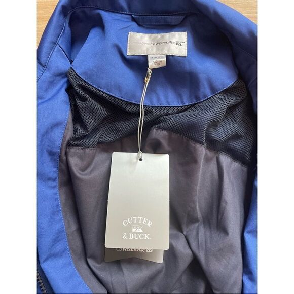 Cutter & Buck CB Weathertec Blue Jacket Men’s XXXL Front Zipper NWT Waterproof - Picture 7 of 13